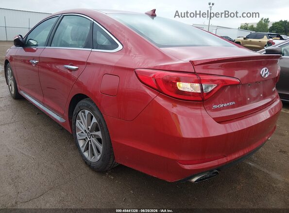 5NPE34AF9HH566700 2017 HYUNDAI SONATA Красный Задняя левая четверть