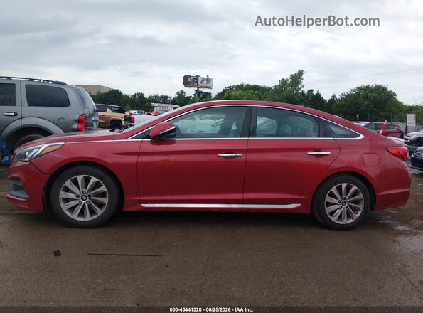 5NPE34AF9HH566700 2017 HYUNDAI SONATA Красный Панорамный вид салона 360°
