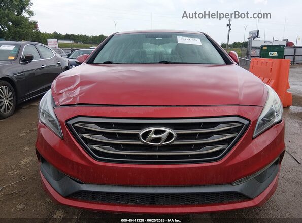 5NPE34AF9HH566700 2017 HYUNDAI SONATA Красный Вид щитка приборов