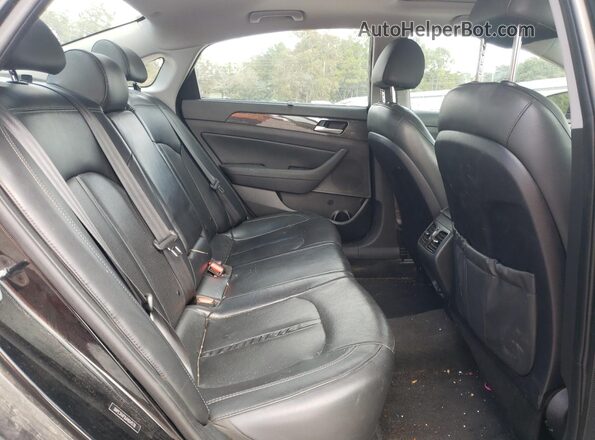 5NPE34AF9JH604576 2018 HYUNDAI SONATA Black Հետևի նստատեղերի տեսք