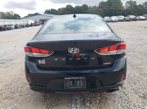 5NPE34AF9JH604576 2018 HYUNDAI SONATA Black Հետևի տեսք