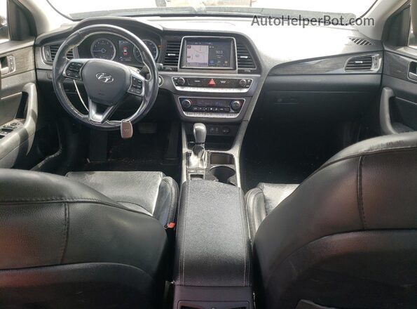 5NPE34AF9JH604576 2018 HYUNDAI SONATA Black Առջևի վահանակի տեսք
