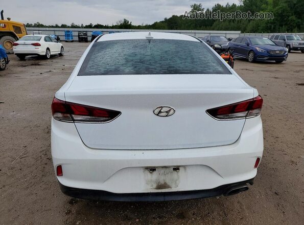 5NPE34AF9JH631177 2018 HYUNDAI SONATA White Вид ззаду