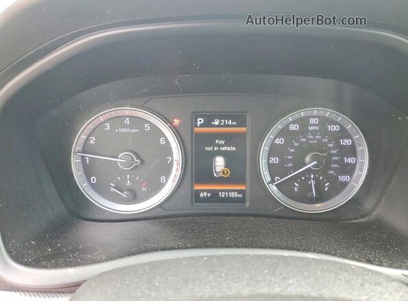 5NPE34AF9JH631177 2018 HYUNDAI SONATA White Вид щитка приладів