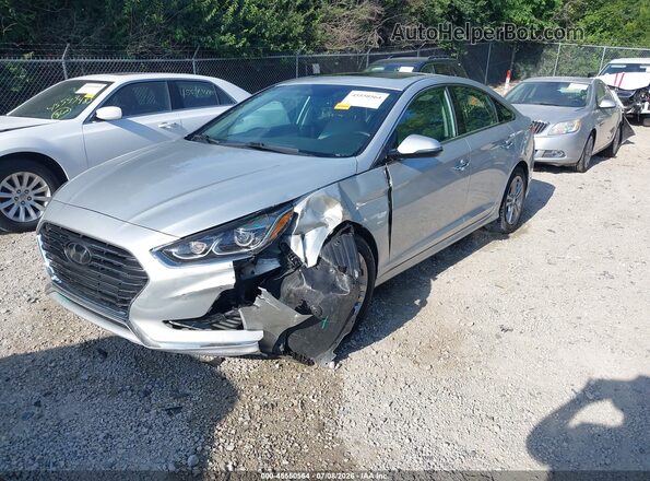 5NPE34AF9JH634967 2018 HYUNDAI SONATA Gray Առջևի ձախ երեք քառորդ տեսարան
