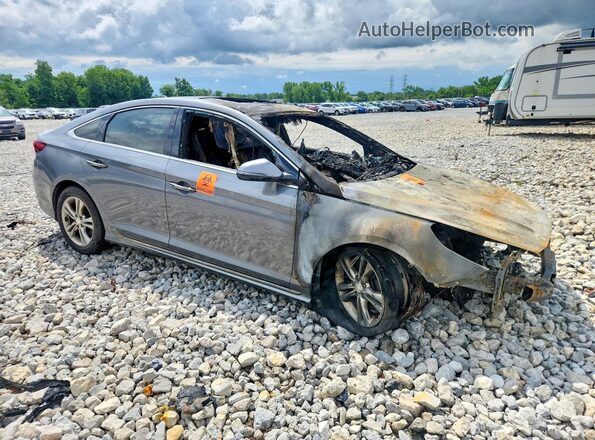 5NPE34AF9JH648660 2018 HYUNDAI SONATA Gray Przód prawy
