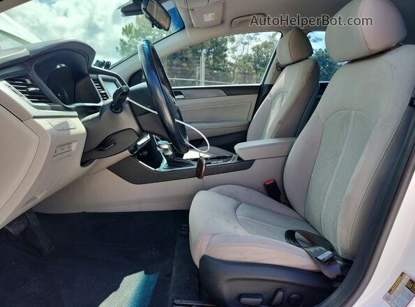 5NPE34AF9JH652854 2018 HYUNDAI SONATA White Vista interior delantera