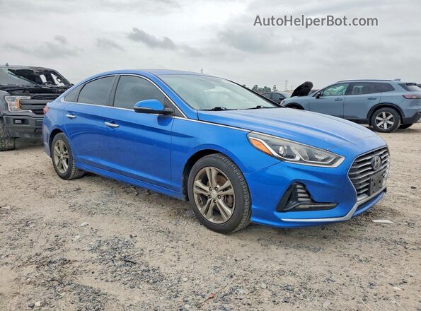 5NPE34AF9JH658573 2018 HYUNDAI SONATA Blue Delantero derecho