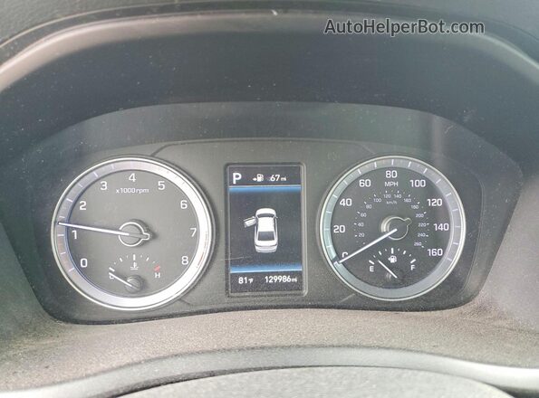 5NPE34AF9JH658573 2018 HYUNDAI SONATA Blue Vista del cuadro de instrumentos