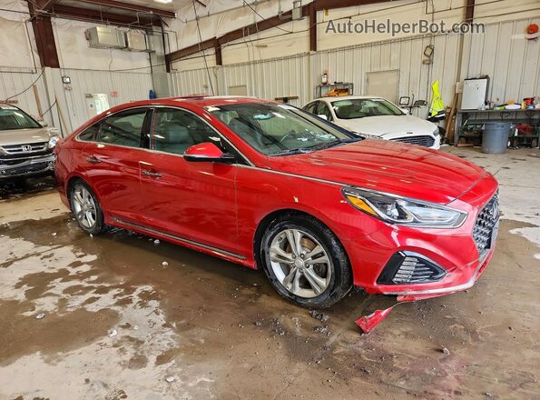 5NPE34AF9JH665698 2018 HYUNDAI SONATA Red Передня права чверть