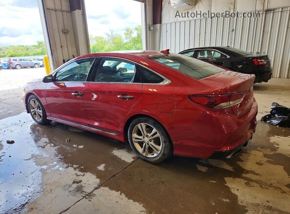 5NPE34AF9JH665698 2018 HYUNDAI SONATA Red Задня ліва чверть