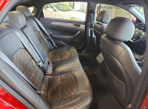 5NPE34AF9JH665698 2018 HYUNDAI SONATA Red Вид задніх сидінь