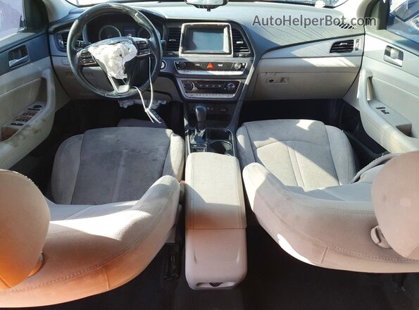 5NPE34AF9JH672800 2018 HYUNDAI SONATA Gray Առջևի վահանակի տեսք