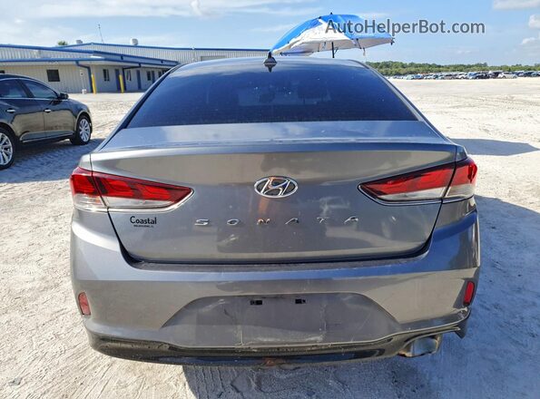 5NPE34AF9JH672800 2018 HYUNDAI SONATA Gray Հետևի տեսք