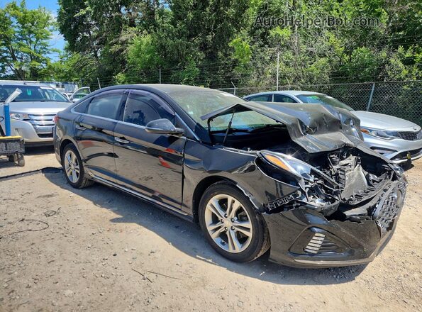 5NPE34AF9JH709604 2018 HYUNDAI SONATA Черный Передняя правая четверть