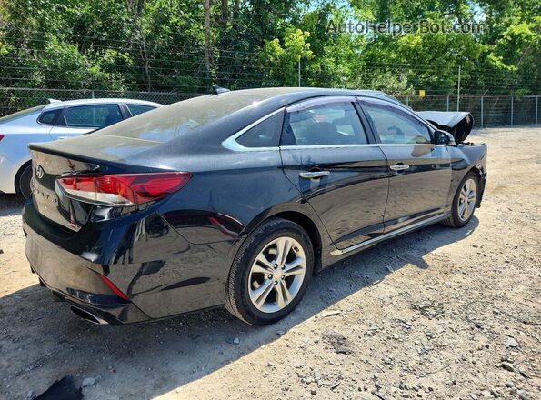 5NPE34AF9JH709604 2018 HYUNDAI SONATA Черный Задняя правая четверть