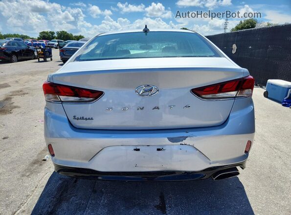 5NPE34AF9KH761378 2019 HYUNDAI SONATA Silver Вид ззаду