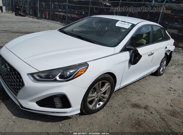 5NPE34AF9KH788421 2019 HYUNDAI SONATA Белый Передняя левая четверть