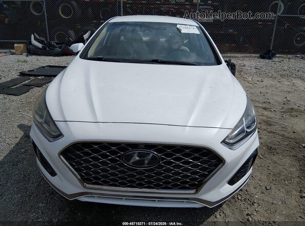 5NPE34AF9KH788421 2019 HYUNDAI SONATA Белый Вид задней части салона