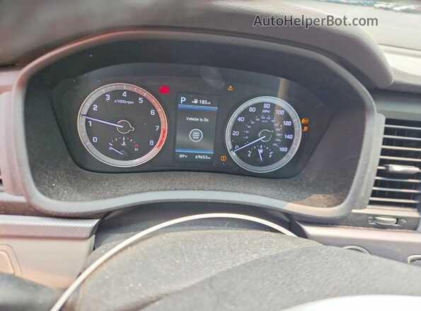 5NPE34AF9KH804715 2019 HYUNDAI SONATA Silver Widok zestawu wskaźników
