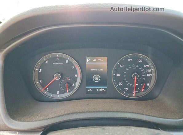 5NPE34AF9KH821319 2019 HYUNDAI SONATA Красный Вид щитка приборов