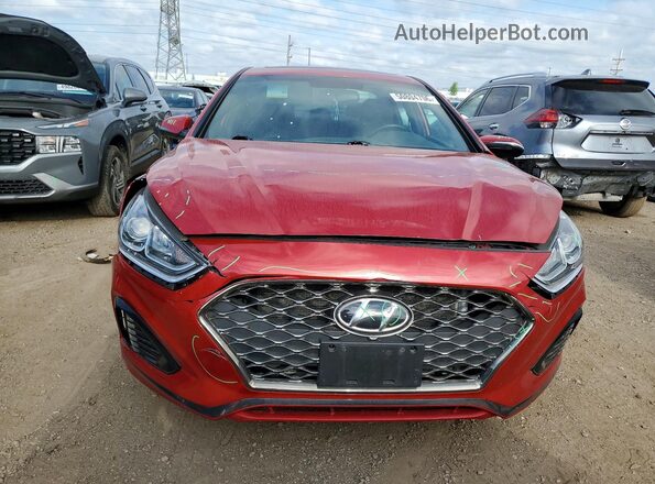 5NPE34AF9KH821319 2019 HYUNDAI SONATA Красный Вид спереди
