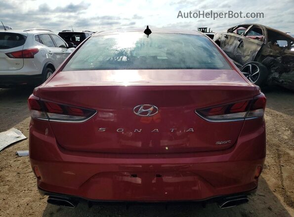 5NPE34AF9KH821319 2019 HYUNDAI SONATA Красный Вид сзади