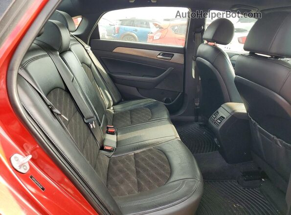5NPE34AF9KH821319 2019 HYUNDAI SONATA Красный Вид задних сидений