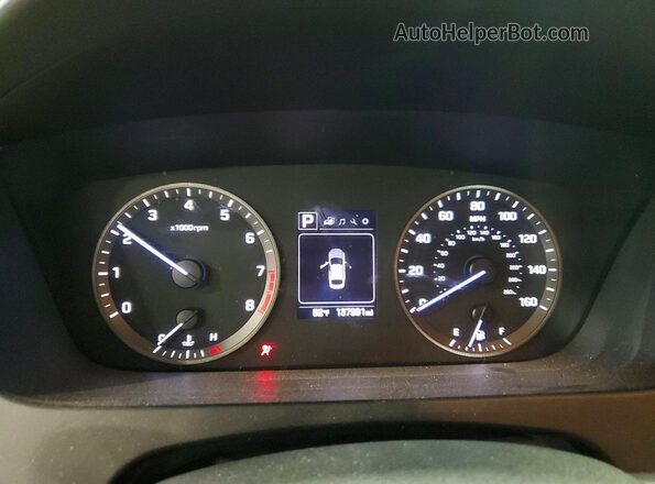 5NPE34AFXGH264914 2016 HYUNDAI SONATA Blue Widok zestawu wskaźników