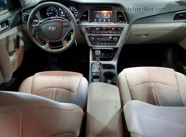 5NPE34AFXGH264914 2016 HYUNDAI SONATA Blue Widok deski rozdzielczej