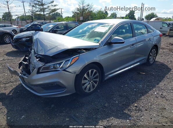 5NPE34AFXGH282491 2016 HYUNDAI SONATA Gray Передня ліва чверть