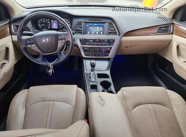 5NPE34AFXGH317336 2016 HYUNDAI SONATA Burgundy Вид панелі приладів
