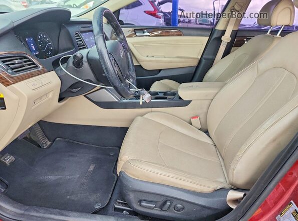 5NPE34AFXGH317336 2016 HYUNDAI SONATA Burgundy Вид салону спереду