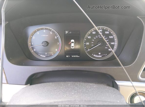 5NPE34AFXGH321886 2016 HYUNDAI SONATA Red უკანა სავარძლების ხედი