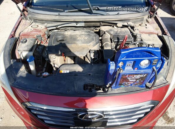 5NPE34AFXGH321886 2016 HYUNDAI SONATA Red უკანა ხედი