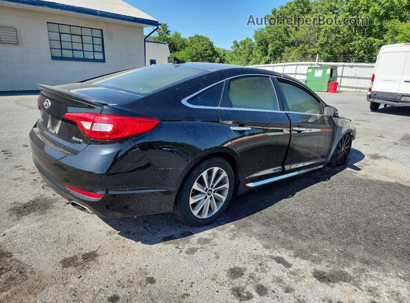 5NPE34AFXGH365340 2016 HYUNDAI SONATA Черный Задняя правая четверть