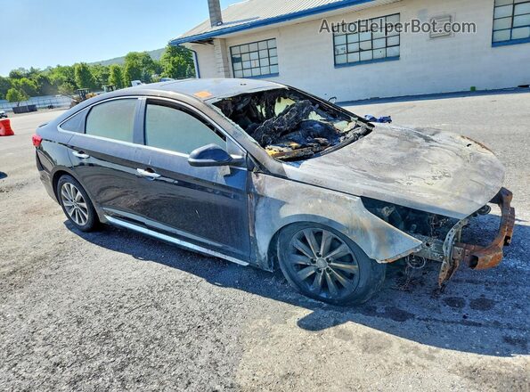 5NPE34AFXGH365340 2016 HYUNDAI SONATA Черный Передняя правая четверть