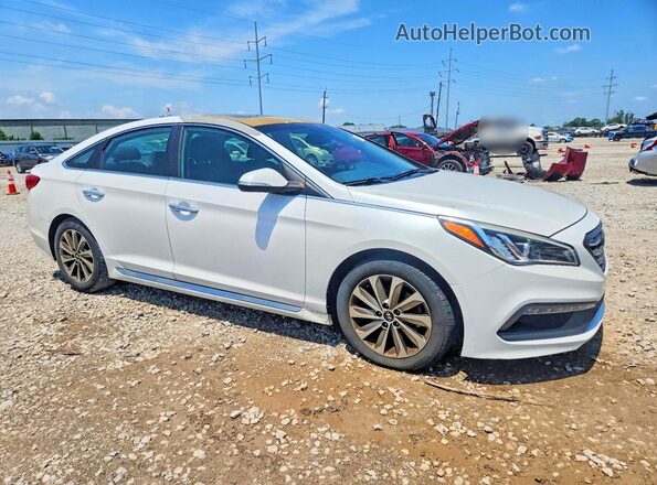 5NPE34AFXGH377181 2016 HYUNDAI SONATA White Delantero derecho