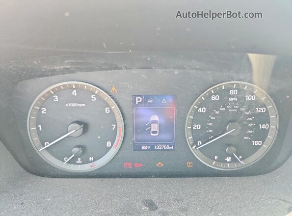 5NPE34AFXGH377181 2016 HYUNDAI SONATA White Vista del cuadro de instrumentos