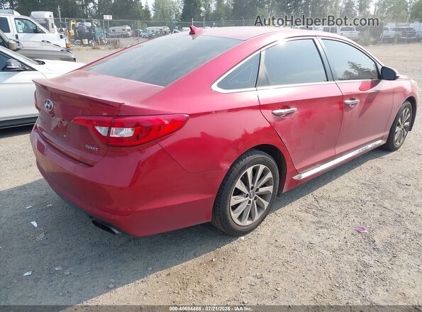 5NPE34AFXHH444444 2017 HYUNDAI SONATA Red Trasero derecho