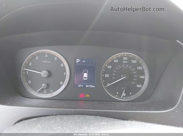 5NPE34AFXHH444444 2017 HYUNDAI SONATA Red Vista de los asientos traseros