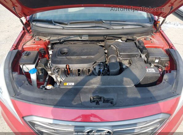 5NPE34AFXHH444444 2017 HYUNDAI SONATA Red Vista trasera