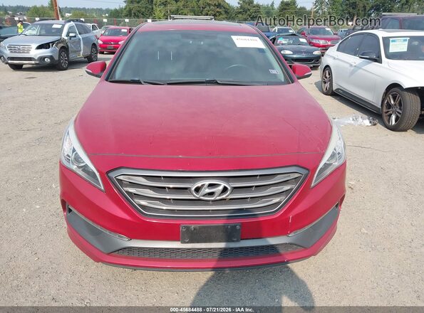 5NPE34AFXHH444444 2017 HYUNDAI SONATA Red Vista del cuadro de instrumentos