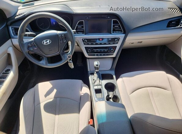 5NPE34AFXHH462605 2017 HYUNDAI SONATA Blue წინა პანელის ხედი