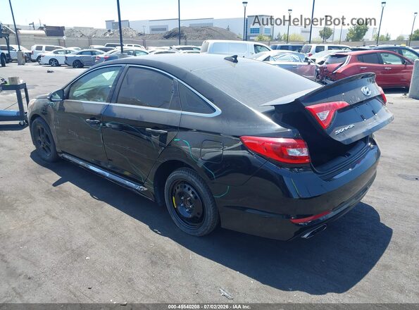 5NPE34AFXHH554278 2017 HYUNDAI SONATA Black Trasero izquierdo