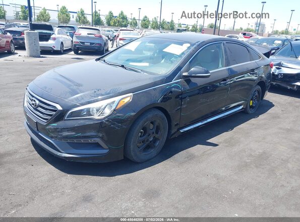 5NPE34AFXHH554278 2017 HYUNDAI SONATA Black Vista tres cuartos delantera izquierda