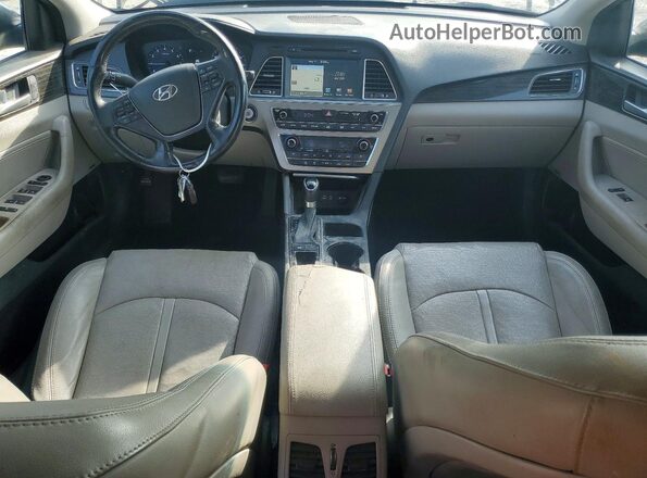 5NPE34AFXHH566575 2017 HYUNDAI SONATA Black წინა პანელის ხედი