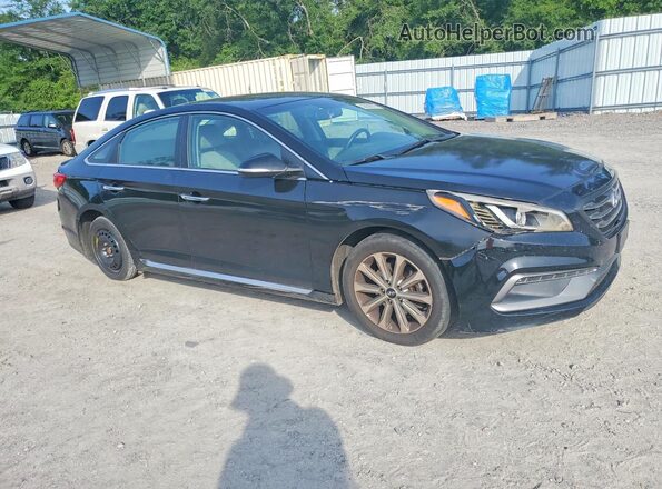 5NPE34AFXHH566575 2017 HYUNDAI SONATA Black წინა მარჯვენა