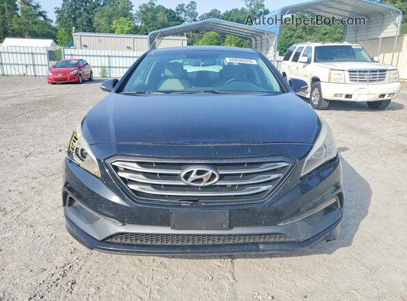 5NPE34AFXHH566575 2017 HYUNDAI SONATA Black წინა ხედი