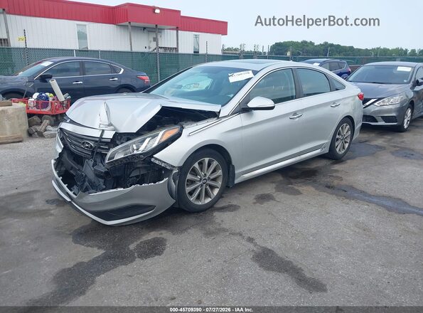 5NPE34AFXHH587894 2017 HYUNDAI SONATA Silver Передня ліва чверть